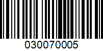 Barcode for 030070005