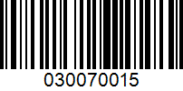 Barcode for 030070015