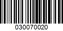 Barcode for 030070020