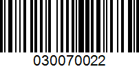 Barcode for 030070022