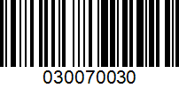 Barcode for 030070030