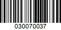 Barcode for 030070037