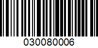 Barcode for 030080006