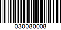 Barcode for 030080008