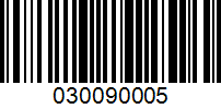 Barcode for 030090005