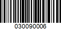Barcode for 030090006