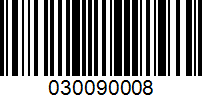 Barcode for 030090008