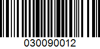 Barcode for 030090012