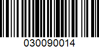 Barcode for 030090014