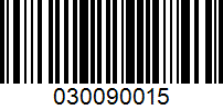 Barcode for 030090015