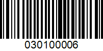 Barcode for 030100006