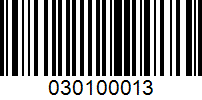 Barcode for 030100013