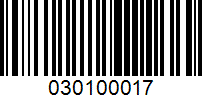 Barcode for 030100017