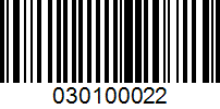 Barcode for 030100022