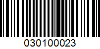 Barcode for 030100023