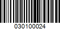 Barcode for 030100024