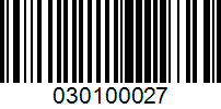 Barcode for 030100027