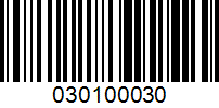 Barcode for 030100030