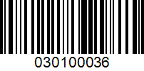 Barcode for 030100036