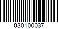 Barcode for 030100037