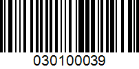 Barcode for 030100039