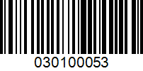 Barcode for 030100053