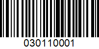 Barcode for 030110001