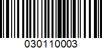 Barcode for 030110003