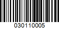 Barcode for 030110005