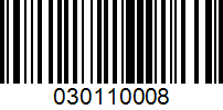 Barcode for 030110008