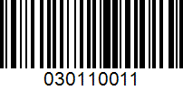 Barcode for 030110011