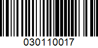 Barcode for 030110017