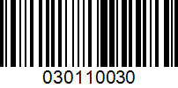 Barcode for 030110030