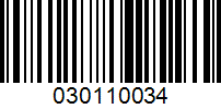 Barcode for 030110034