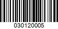 Barcode for 030120005