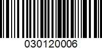 Barcode for 030120006