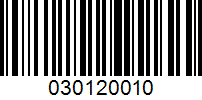 Barcode for 030120010