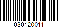 Barcode for 030120011