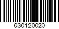 Barcode for 030120020