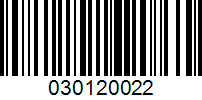 Barcode for 030120022