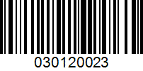 Barcode for 030120023