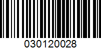 Barcode for 030120028