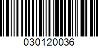 Barcode for 030120036