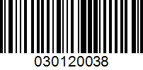 Barcode for 030120038