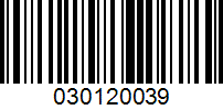 Barcode for 030120039