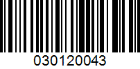 Barcode for 030120043