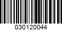 Barcode for 030120044