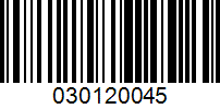 Barcode for 030120045