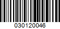 Barcode for 030120046