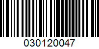 Barcode for 030120047